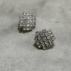 クリスタル装飾 シルバーイヤリング