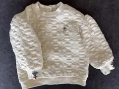 moimoln ホワイト キルティング トレーナー 100/56