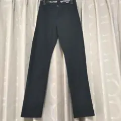 WDWIN ブラック デニムストレートパンツ