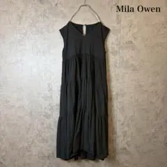 Mila Owen アメスリティアードマキシワンピース ブラック - メルカリ