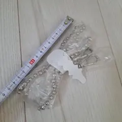 シルバー ボールチェーン クリップ付き 約15cm
