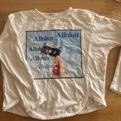 Allolun カメラプリント 長袖Tシャツ
