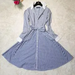 美品✨　中村アンさん着用　ポロラルフローレン シャツワンピース ストライプ