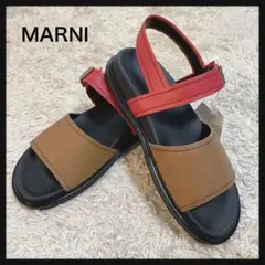 未使用品】MARNI ジャガードサンダル フラットシューズ 35 - メルカリ