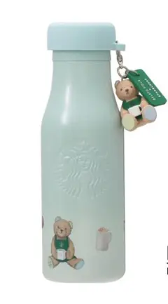 ジェラピケ×スタバ ベアチャーム付きステンレスボトル