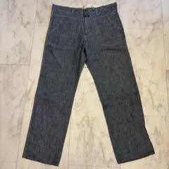 EDWINストレートダンガリーパンツXL 折って履ける