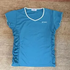 【お値下げ】YONEX M ターコイズ フリル袖 Tシャツ