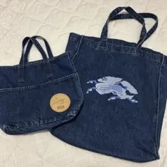 美品✨ EDWIN×麒麟 コラボ オリジナルデニムバッグ ２種セットのサムネイル