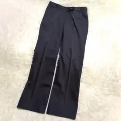 ヒューマンウーマン スラックス(M)濃紺 ストレート センタープレス スーツ