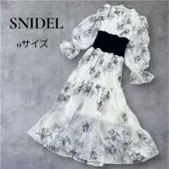 スナイデル ウエストリブワンピース ロングワンピース 長袖ワンピース 花柄 0