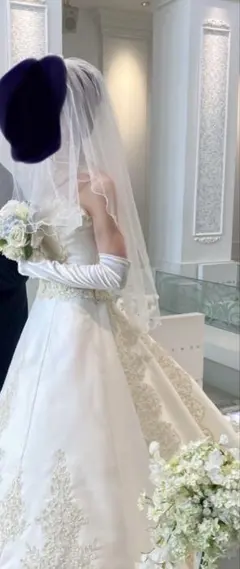 ウェディングベール コーム付き