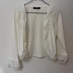 森ガール フェアリーグランジ ホワイトカーディガン フリル レース