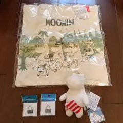 ムーミン スクエアトートバッグ ぬいぐるみ ピンバッジ セット