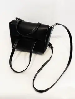 BEAMS HEART 2WAY ミニショルダーバッグ ブラック