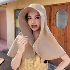 UVケアハット　帽子　ネックガード　日除け　折りたたみ　日傘　紫外線対策