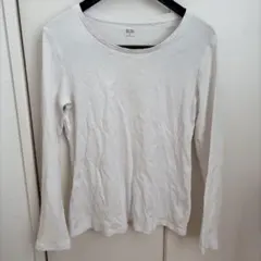 UNIQLO ユニクロ 長袖クルーネックT ホワイト M