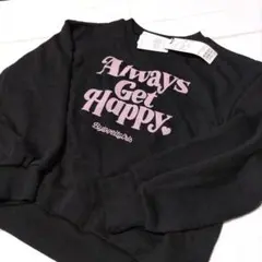 値下げ新品　150　バイラビット　黒　裏毛　トレーナー