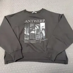 GLOBAL WORK ダークグレー ショートスウェット