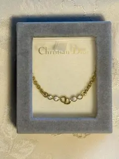 クリスチャンディオール ネックレス CDロゴ ヴィンテージ ラインストーンGP