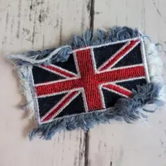ビンテージ風 デニム イギリス 国旗 ワッペン