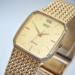 稼動品 SEIKO DOLCE ドルチェ 2Pダイヤ ゴールドメッシュ 腕時計
