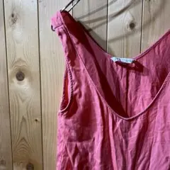 ss1389 ZARA ザラ タンクトップ ワンピース ピンク レディース XS