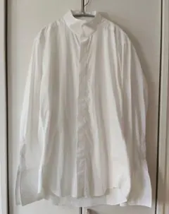 WITH A WHITE スタンドカラーシャツ ホワイト メンズ結婚式　Lサイズ