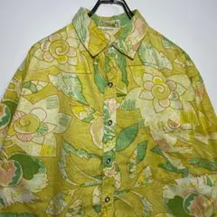 THE Billy　デザインシャツ　サイズF　総柄シャツ　花柄　フラワー　古着