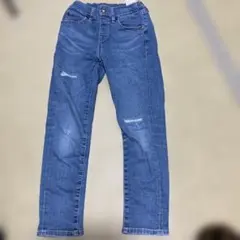 デニムブルー ストレートパンツ