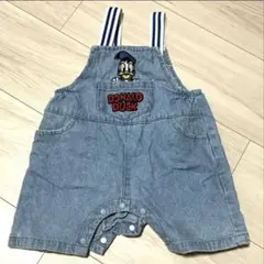 70cm 【futafuta】ドナルドダック デニムロンパース
