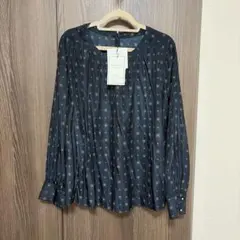 INNOWAVE☆ネイビーブラウスM