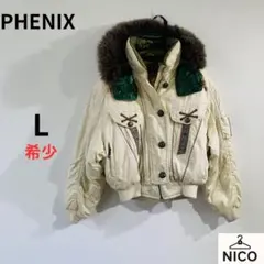 希少 PHENIX ヴィンテージ ダウンジャケット　刺繍 グース リアルファーのサムネイル