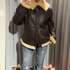 レザー ムートンコート