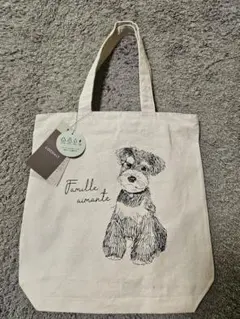 シュナウザー柄　キャンバス　トートバッグ