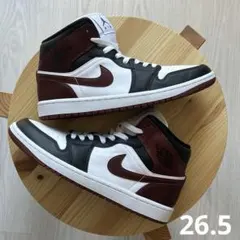 Nike Air Jordan 1 ホワイトブラックバーガンディ26.5cm新品