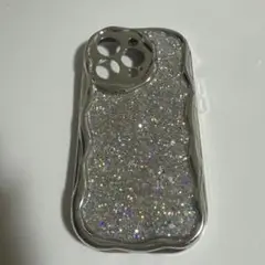 【新品】シルバー グリッター iPhone14Proケース
