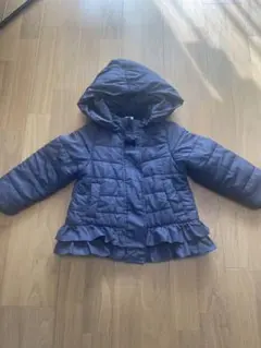 ネイビー フリル付き キッズコート100 プチマイン お値下げ