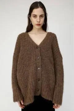 MOUSSY LOOSEカーディガン ブラウン