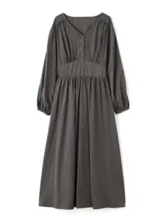 ＊N. Natural Beauty Basic ピーチVネックギャザーワンピ