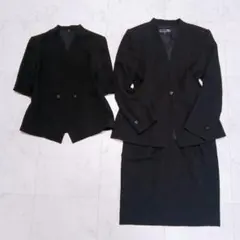 東京イギン 3点セット ブラック ノーカラーセットアップ 冠婚葬祭 黒
