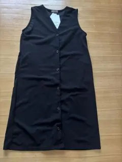 【未使用】hareiro ノースリーブ ベスト ジレ ブラック⭐︎Lサイズ