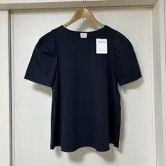 PLST プラステ コットンパフスリーブTシャツ 紺 Mのサムネイル
