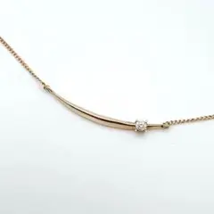 ete】エテ ネックレス 18金 ピンクゴールド カーヴィーライン 月 