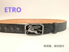 【美品】ETRO ペガソバックル ペイズリー ベルト（専用箱、保存袋付）のサムネイル