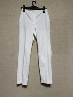 ■セオリーリュクス 白パンツ テーパードパンツ 36 レディース 美脚パンツ