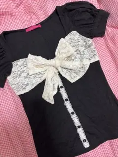 Pinky Girls レースリボン Tシャツのサムネイル
