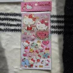 平成レトロ　新品未使用　Hello Kitty デコステッカー付きキラキラシール