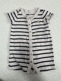 Baby Gap ストライプロンパース　くまケツ
