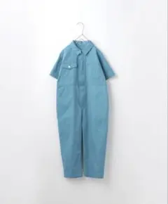 LOWRYS FARM キッズ半袖ジャンプスーツ ブルー100〜110