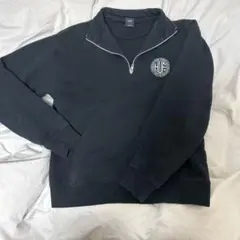 レア品⭐︎HUF ハフ ハーフジップ スウェット トレーナー ブラック　L